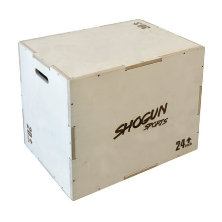Shogun Sports 3 in 1 Wood Plyometric Box (20/24/30). Jump Box for Crossfit, MMA Conditioning and Strength Training. Available in 4 Sizes