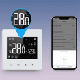 thumbnail image 2 of Tuya Wifi Thermostat Smart Home Battery Powered Temperature Controller for Gas Boiler Works with Voice Assistant, 2 of 8