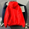 thumbnail image 4 of Dyfzdhu Oversized Hoodies for Women Casual Heart Print Long Sleeve Sweatshirt Autumn Pullover Hooded Workout Top, Red XL, 4 of 4