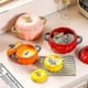 thumbnail image 3 of Dutch Oven Pot with Lid, Pumpkin Pottery Dessert Saucepan, Mini Baking Dish Cute Pumpkin Bowl, Covered Dutch Oven Ceramic Stockpot, 3 of 5