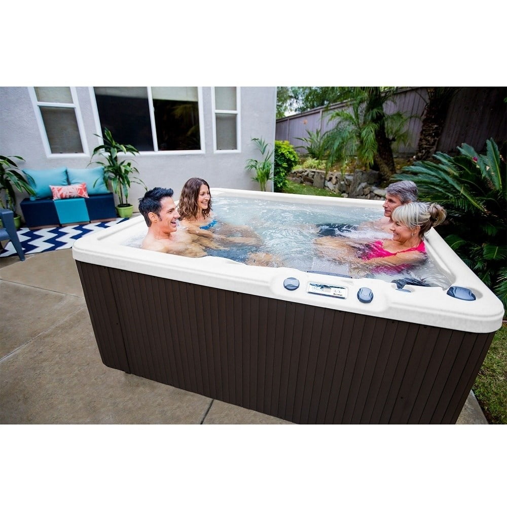Lifesmart LS350 Plus 5-Person 28-Jet Spa Arctic White Espresso