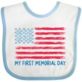 thumbnail image 3 of Inktastic My 1st Memorial Day American Flag Boys or Girls Baby Bib, 3 of 4
