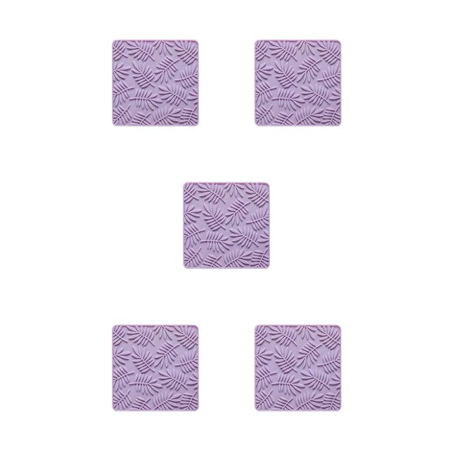 serony 1/2/3/5 Cup Silicone Heat Resistant Coffee Mug Table Mat Reusable Household Pad Ribbed Tableware Placemat Protector Purple 5PCS