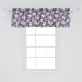 thumbnail image 2 of Ambesonne Folk Blooms Window Valance, Abstract Colorful Petal, 54" X 18", Night Blue and Pastel Pink, 2 of 3