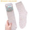 thumbnail image 1 of Calcetines para mujer con muñecas 3D y ojos grandes, divertidos estilos de primavera y otoño, bonitos calcetines japoneses con dibujos animados., 1 of 2