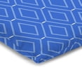 thumbnail image 2 of Jordan Manufacturing 18" x 19" Sniffen Delft Blue Diamond Rectangular Knife Edge Outdoor Chair Pad Seat Cushion with Ties (2 Pack), 2 of 9