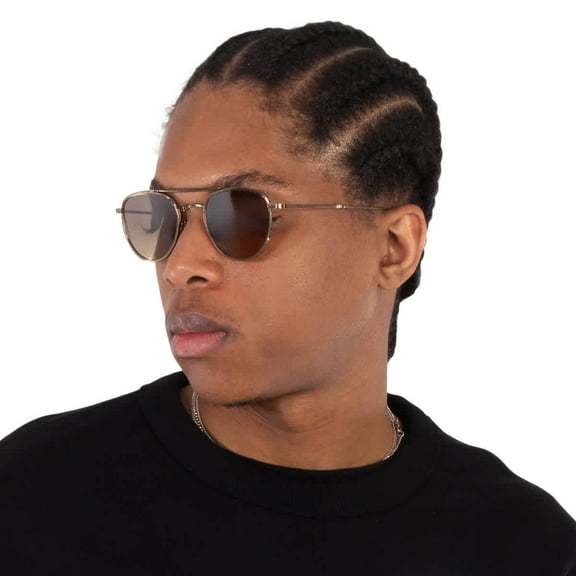 Mr. Leight ROKU II S Smokey Pilot Titanium Sunglasses ML4015 BBZ-PYR/SMKY 48