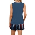 thumbnail image 6 of Iaqnaocc 2 Piece Sets for Women Flag American Flag Stars Womens Short Sets Square Neck Sleeveless Tank Top and Drawstring Shorts Summer Outfits Lounge Sets for Women Royal Blue S, 6 of 6