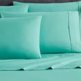 thumbnail image 2 of SL SPIRIT LINEN HOME EST. 1988 Solid Bonus Microfiber Sheet Set Queen - Turquoise, 2 of 4