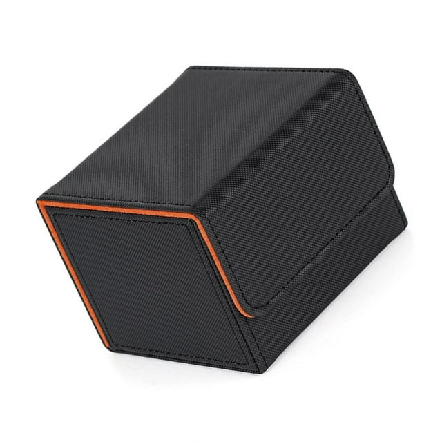 Card Deck Box Game Card Protector Magnetic Closure for Trading Card Orange