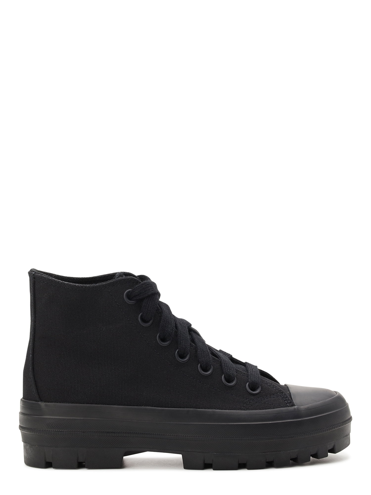 No Boundaries Women's High Top Canvas Lug Sneakers