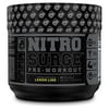 NITROSURGE Black Pre Workout Supplement - Nootropic Energy Booster Powder w/Dynamine & TeaCrine - PreWorkout Nitric Oxide Booster - 30 Servings, Lemon Lime