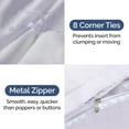 thumbnail image 5 of CGK Linens 3-Piece Premium Duvet Cover Set - Full Size Soft Comforter Cover With Zipper & Matching Pillowcases, White, 5 of 7