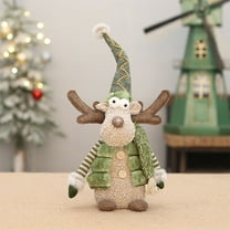 syligr Christmas Reindeer Plush Doll for Home Decorations, Giant Stuffed Animal Elk Plushies Toy for Kids Xmas Party Gifts, Winter Indoor Ornaments for Christmas Tree Table Fireplace, 22Inch