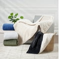 thumbnail image 6 of CBCHome Quilted Jacquard Velvet Plush Throw Blanket - Super Soft, Cozy, Sherpa Throw for Couch, Cute Gifts for Women (Sand, 50" x60"), 6 of 8