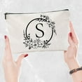 thumbnail image 5 of Polycotton Custom Canvas Storage Bags Metal Zipper Pouches Rectangle with Shape Letter S 18x25cm, 5 of 6