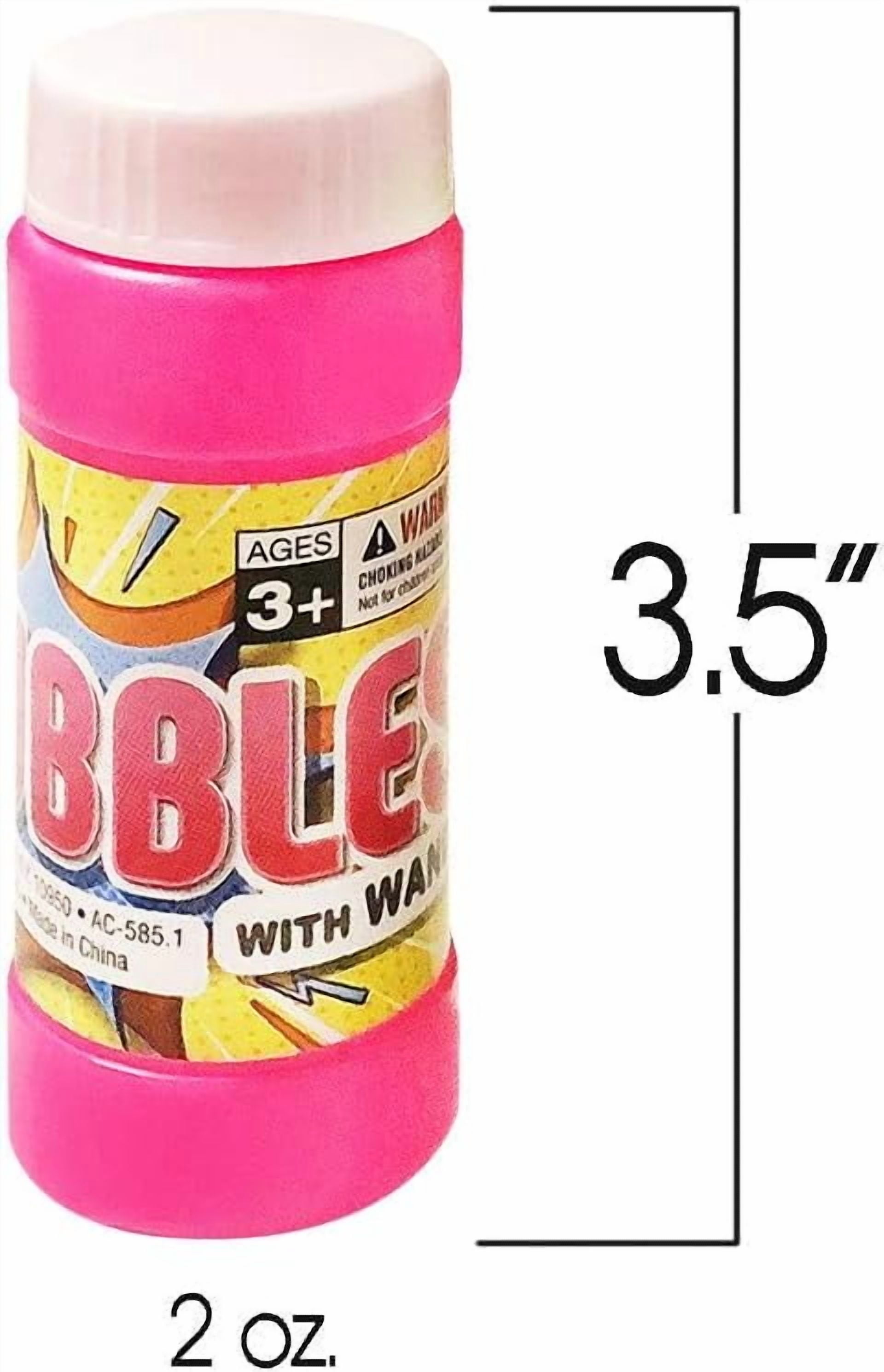ArtCreativity Bubble Blower Toy Mini Bottles with Wands 48 Pack Ages 3+ Kids Party Favors Birthday Gifts Outdoor Fun