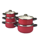 thumbnail image 1 of Juego De 5 Ollas con Tapas de Vidrio Templado,10 Piezas Cinsa Cinsa Peltre Pesado, 1 of 6