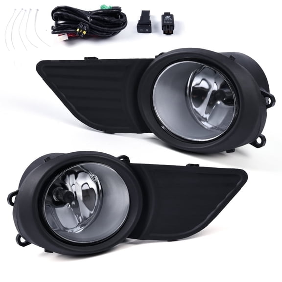 Fog Lights Fit for Toyota 11-17 Sienna Front Clear Fog Lamps Driving Lamps Cover LH&RH