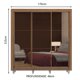 thumbnail image 3 of Ropero Closet Madesa Lyon 3 Puertas Con Espejo Pies M, 3 of 5