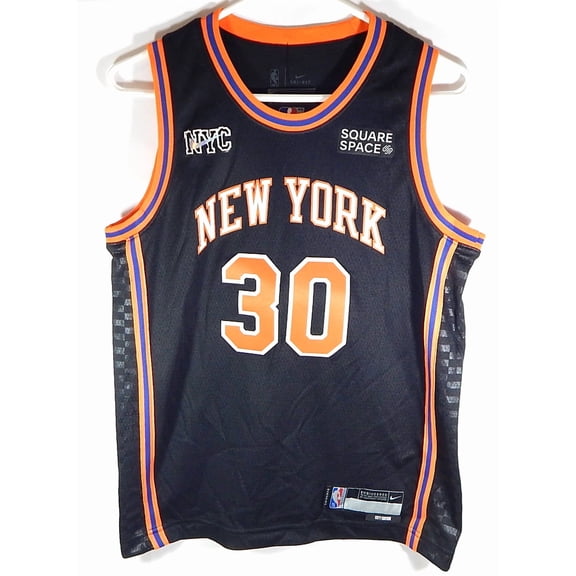 Julius Randle #30 NY Knicks Nike Swingman City Squarespace Jersey Black Youth M