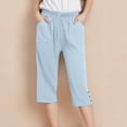 thumbnail image 1 of WILLBEST Pantalones Casuales para Mujer, Moda Femenina, Lisos, Casuales, Holgados, con Bolsillos, Elásticos, de Cintura Alta, para Uso Diario y Comodidad. Extra Grande, 1 of 8