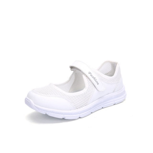 Oucaili Zapatos Mary Jane de ancho ancho para mujer informales, para caminar para correr zapatos planos