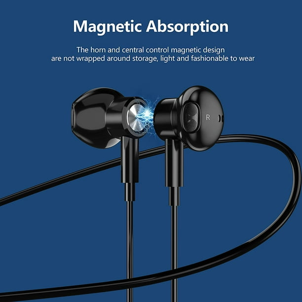 USB C Headphones with Microphone USB C Earbuds Magnetic in Ear Digital Earphones with Mic USB Type C Wired Headphones