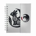thumbnail image 1 of Libreta de tapa dura laminado liso con espiral metálico en la lateral con solapa protectora, Dragón Chimuelo color blanco, 1 of 4