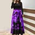 thumbnail image 2 of Long Sleeve Dress,3/4 Sleeve Dress for Women,Womens Fashion Printed Long Sleeve Round-Neck Pullover Patchwork Dress,Dress for Women Casual,Dress with Sleeves, 2 of 5