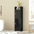thumbnail image 4 of Bathroom Cabinet, Small Corner Cabinet with 2 Doors and Adjustable Shelf, Narrow Storage Cabinet, Floor Cabinet for Small Spaces, 4 of 6