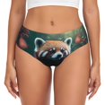 thumbnail image 1 of Fotbe Forest Plant Raccoon Calzones Estampados para Mujer – Ropa Interior de Algodón, Cómoda, Suave y Elástica-4X-Large, 1 of 6