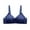 Dark Blue, variant on Women's Front Side Buckle Lace Bra - Wireless, Adjustable, Yoga/Sleep Wear