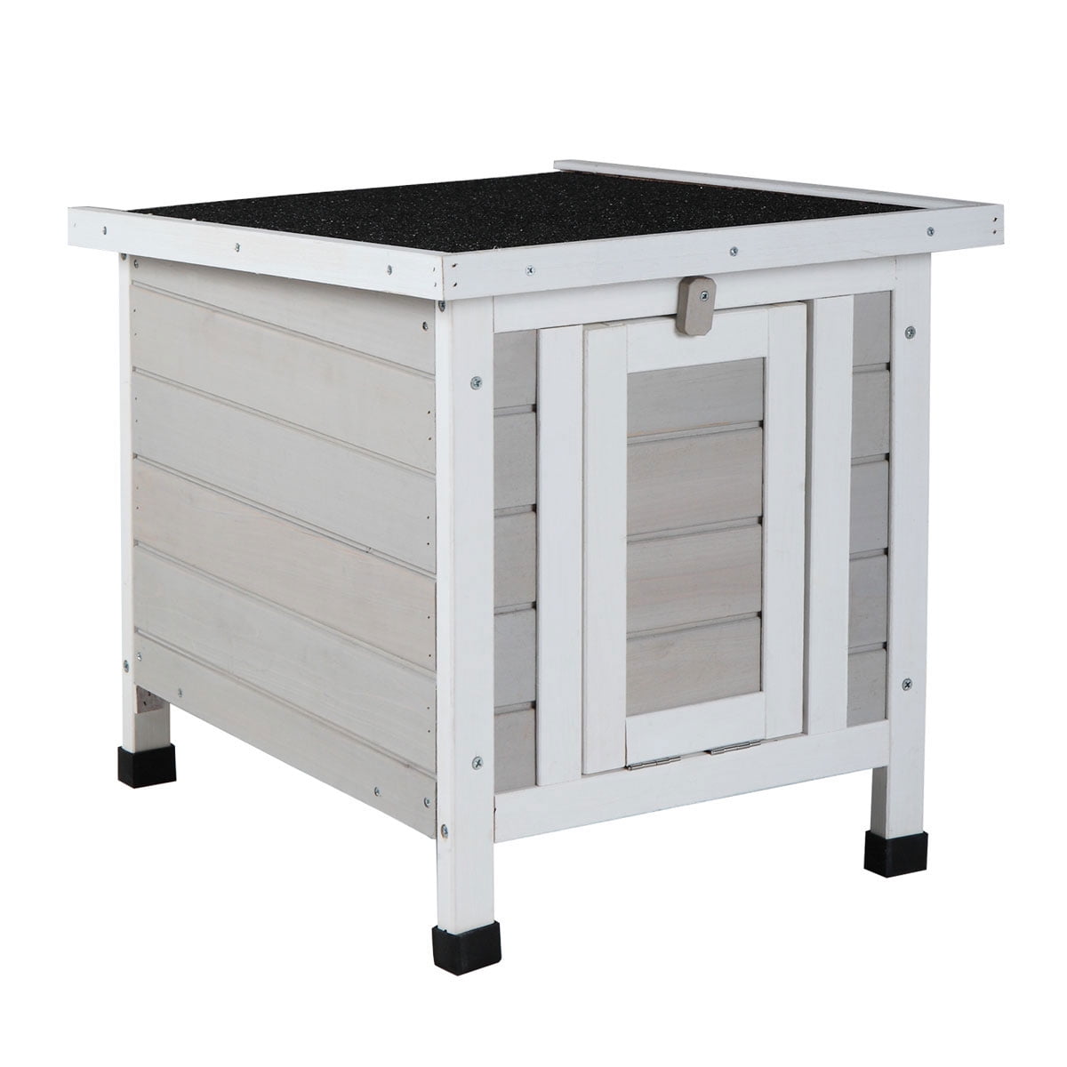 Veryke Rabbit Hutch, Wooden Rabbit Cage, Pet House Bunny Shelter with Ramp and Opening Roof, Gray Veryke Rabbit Hutch, Wooden Rabbit Cage, Pet House Bunny Shelter with Ramp and Opening Roof, Gray