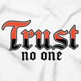 thumbnail image 2 of Cool Urban Streetwear Trust No One Womens Slim Fit Graphic Tee Brisco Brands S, 2 of 5