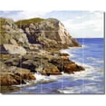 thumbnail image 1 of Ceramic Tile Mural-Edward Potthast Waterfront Painting 148. 21.25" w x 17" h using (20) 4.25 x 4.25 ceramic tiles, 1 of 3