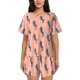 thumbnail image 1 of Fotbe Winter Skiing Adventure Conjunto de Pijama Estampado para Mujer, 2 Piezas, Ropa de Dormir con Camiseta de Manga Corta y Shorts Suaves-Medium, 1 of 6