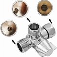 thumbnail image 4 of Solid Brass 3 Way Valve, 3 Way Diverter Valve, 3 Way Shower Diverter Valve, G1/2" T Adapter Valve, 4 of 5