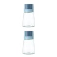 thumbnail image 1 of Inteprter Dispensador de sal Tipo de prensa Condimento Ding Hotel Restaurante Cocina Barbacoa Especias Reutilizable Tarro Lata Contenedor Azul 2piezas Inteprter CBP485777, 1 of 6