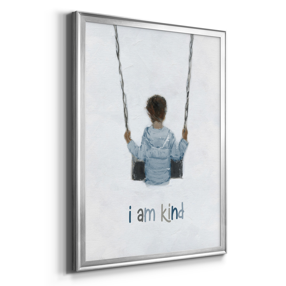 Boy on a Swing Premium Framed Print - Ready to Hang