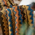 thumbnail image 5 of Fennco Styles Yellow Zigzag Soft Boho Throw Blanket with Tassel 50" W x 60" L - Colorful Crochet Chevron Tapestry Blanket for Indoor Outdoor Use, Couch, Bedroom, Living Room, Office Décor, 5 of 5