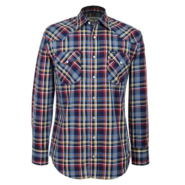 Camisa Vaquera Wrangler Hombre Manga Larga U21 azul marino G