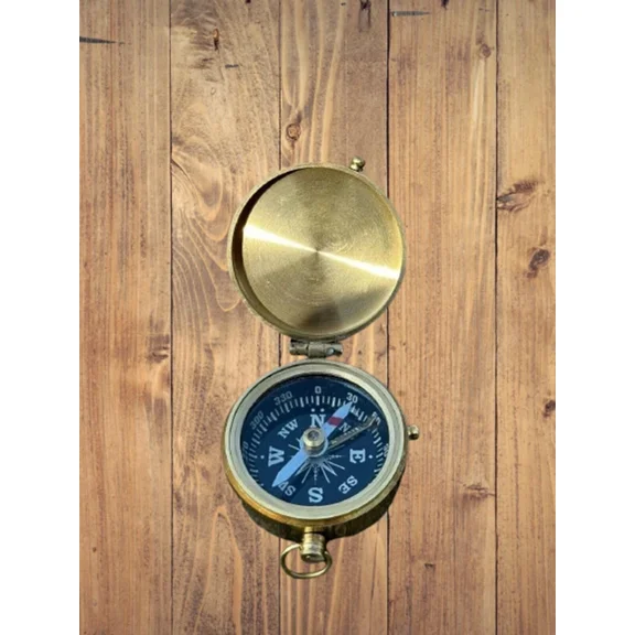 Military Nautical WWII Pocket Compass, Vintage Handcrafted Gift