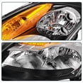 thumbnail image 3 of Bryght Black Halogen Headlights Fits 2007-2009 Nissan Altima Sedan Amber Headlamps, 3 of 6