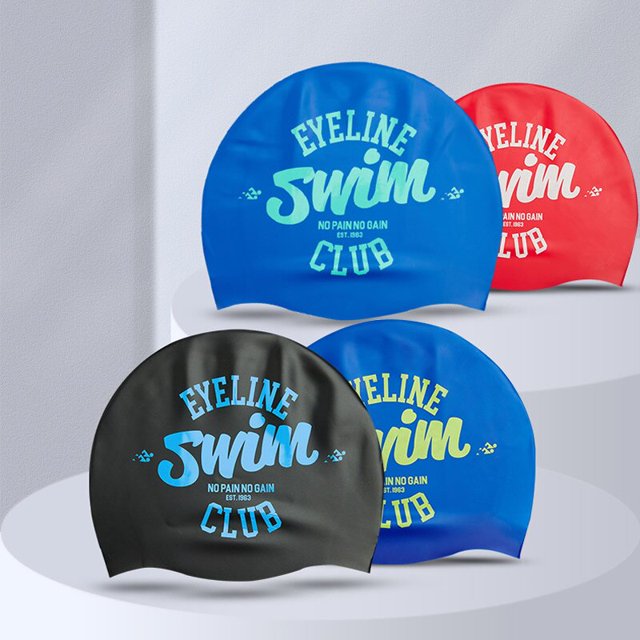 Soft Silicone Swim Caps for Adult Male Female Swimming Water Sports High Elasticity Hair Ear Protection Seamless Swim Pool CapBlack-white LOGO He Qiyong unisex
