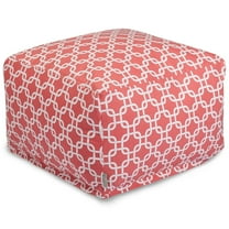 Majestic Home Goods Ottoman Pouf Links Coral