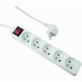 thumbnail image 1 of 5-Socket Electric Power Strip, Multiple Socket - 5-Socket Electric Power Strip + Switch, Electric Power Strip Extension - 5P / 16A / - White - 3M, 1 of 4