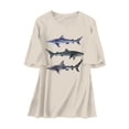 thumbnail image 4 of Womens Athletic Tops Women's T-Shirts Women's Oversized Top Loose Short Sleeve T Shirt for Everyday Comfort and Effortless Style Beige XL, 4 of 4