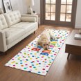 thumbnail image 2 of Hallway Runner Rug 2'x6', Happy Birthday Kitchen Runner Rugs Non-Slip Carpet Mats, Colorful Polka Dot Watercolor Bedside Rugs Runners Washable Floor Carpet for Bathroom Laundry Room, 2 of 5