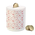 thumbnail image 3 of Candy Cane Piggy Bank, Sugary Treats of New Year Celebrations Pattern of Holiday Food, Ceramic Coin Bank Money Box for Cash Saving, 3.6" X 3.2", Red White Coconut, by Ambesonne, 3 of 4
